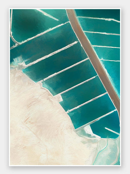 Teal Street Unframed Art Print