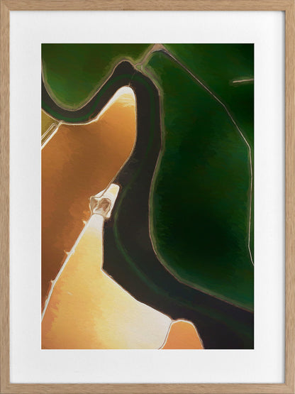 Saffron Stream Framed Art Print