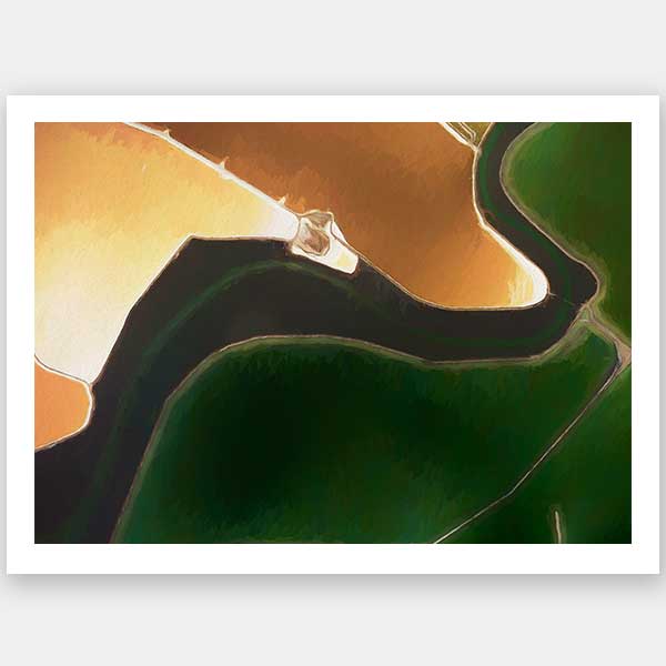 Saffron Stream Unframed Art Print