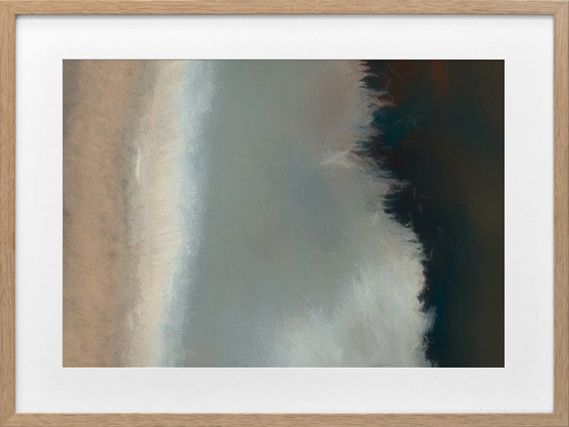 Blurred Coast Framed Art Print