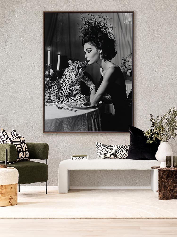 Feline Couture Canvas Art Print | Lifestyle