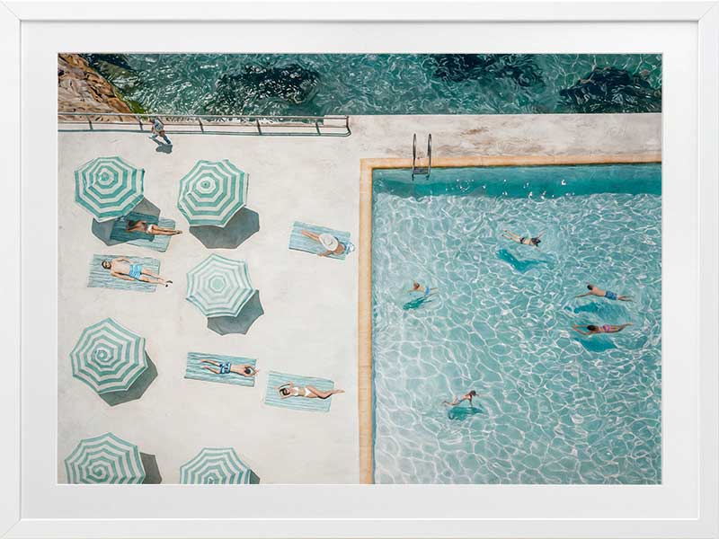 Bondi Bathers Club Framed Art Print
