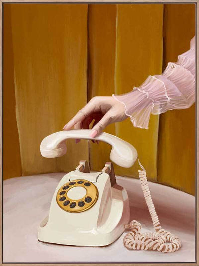 Out Of Office - Oak Box Frame Canvas - 22.5x30 - Portrait