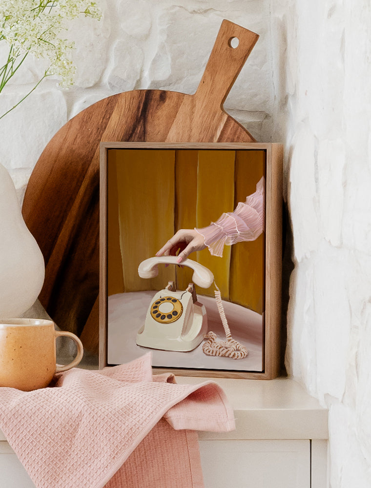 Out Of Office - Oak Box Frame Canvas - 22.5x30 - Portrait