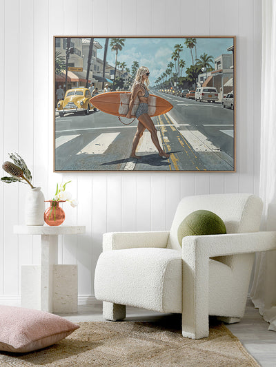 Stopping Traffic Canvas Art Print | Lifestyle
