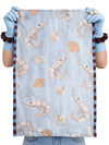 Crabby & Cute Blue Linen Tea Towels