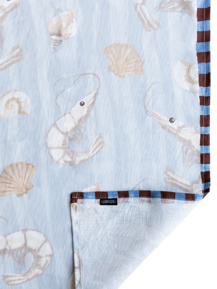 Crabby & Cute Blue Linen Tea Towels