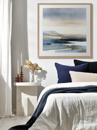 Blue Mirage II Framed Art Print | Lifestyle