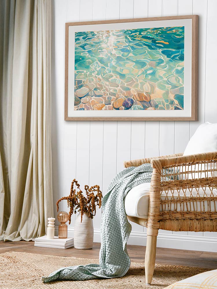 Rock Pool Framed Art Print | Lifestyle