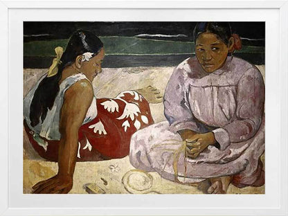 Tahitian Women, On the Beach Framed Art Print