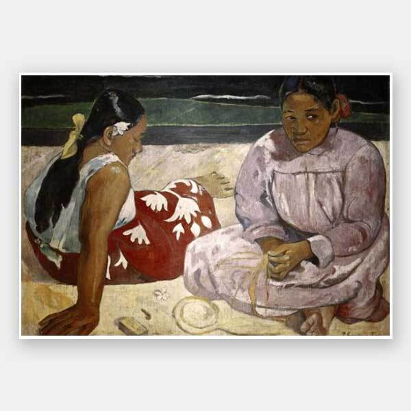 Tahitian Women, On the Beach Unframed Art Print