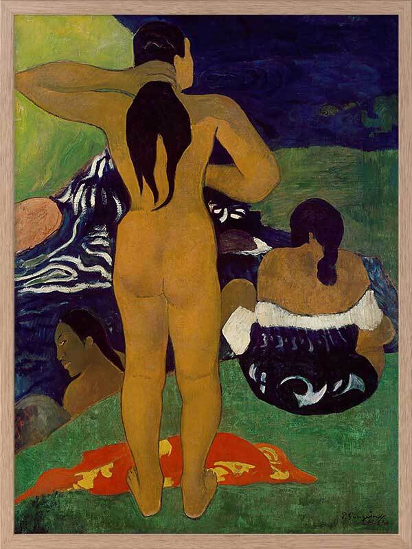 Tahitian Women Bathing Framed Art Print