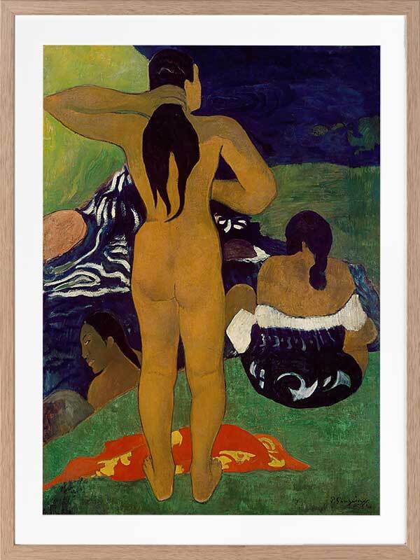 Tahitian Women Bathing Framed Art Print