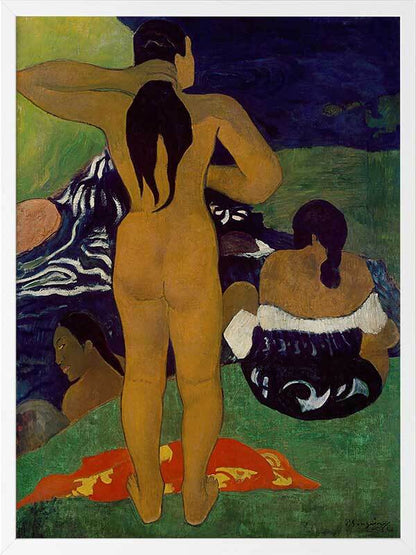 Tahitian Women Bathing Framed Art Print