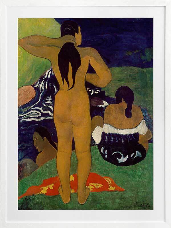 Tahitian Women Bathing Framed Art Print