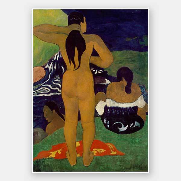 Tahitian Women Bathing Unframed Art Print