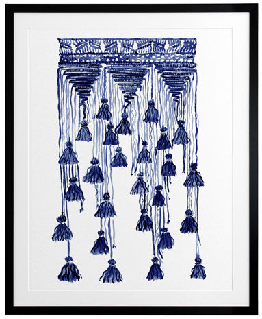 Free Spirit Indigo Framed Art Print