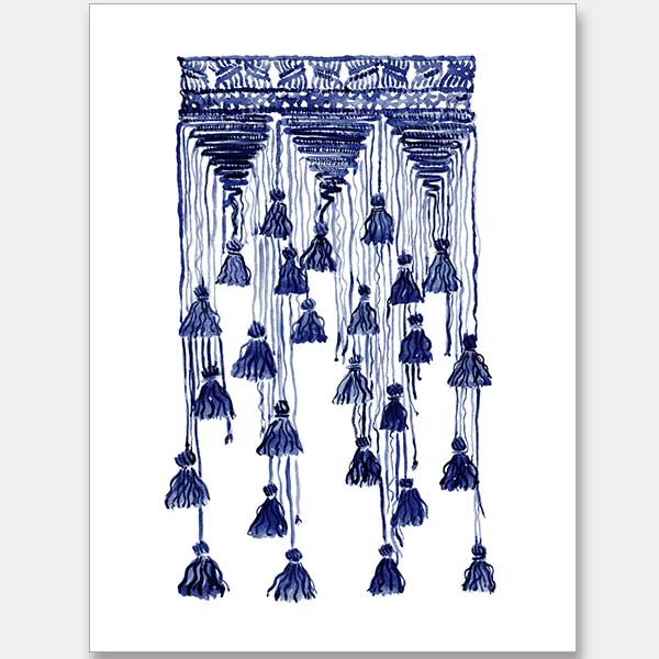 Free Spirit Indigo Unframed Art Print