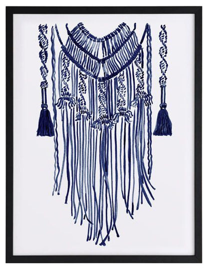 Wanderer Indigo Framed Art Print