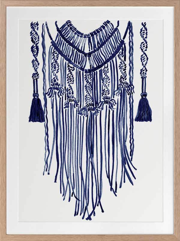 Wanderer Indigo Framed Art Print