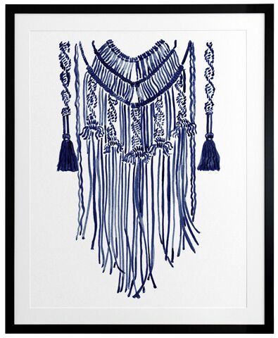 Wanderer Indigo Framed Art Print