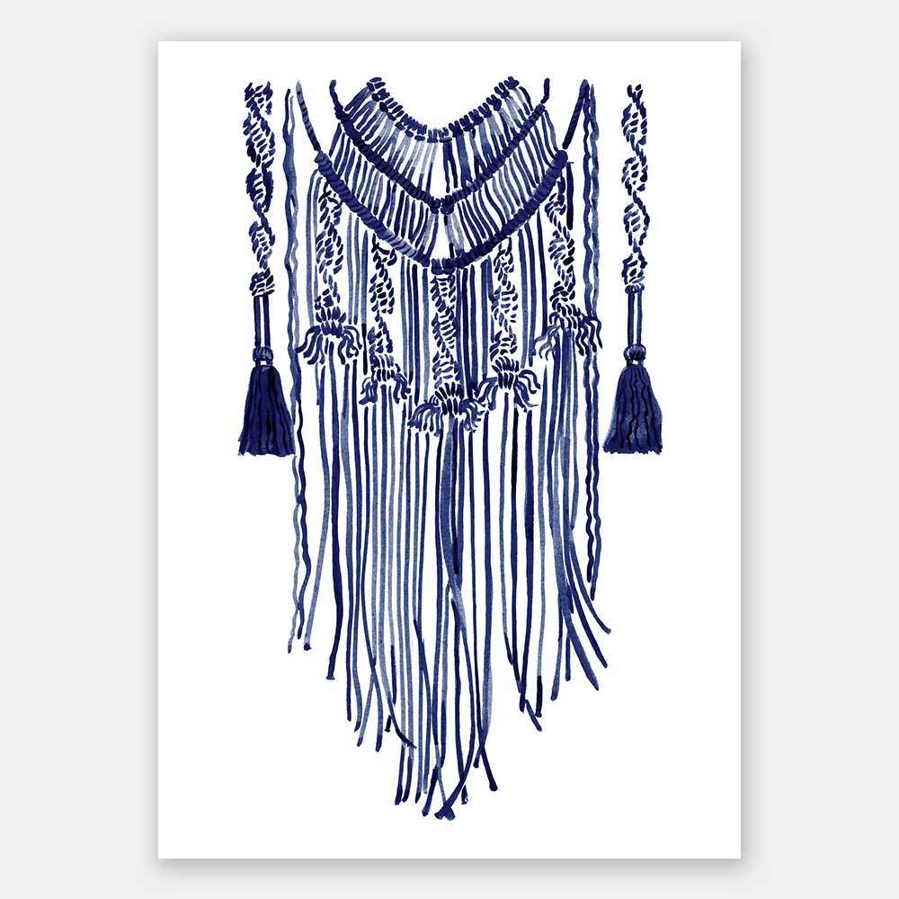 Wanderer Indigo Unframed Art Print