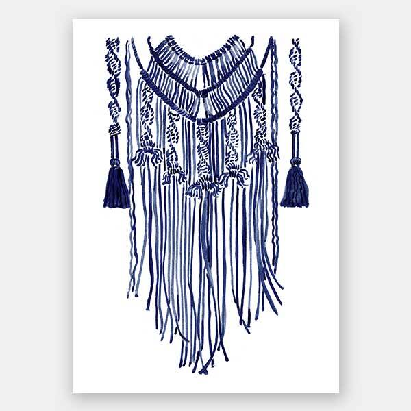 Wanderer Indigo Unframed Art Print