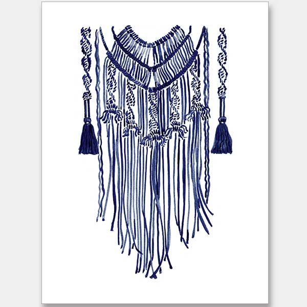 Wanderer Indigo Unframed Art Print
