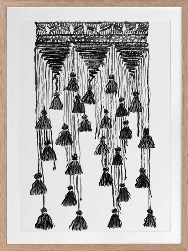 Free Spirit Charcoal Framed Art Print