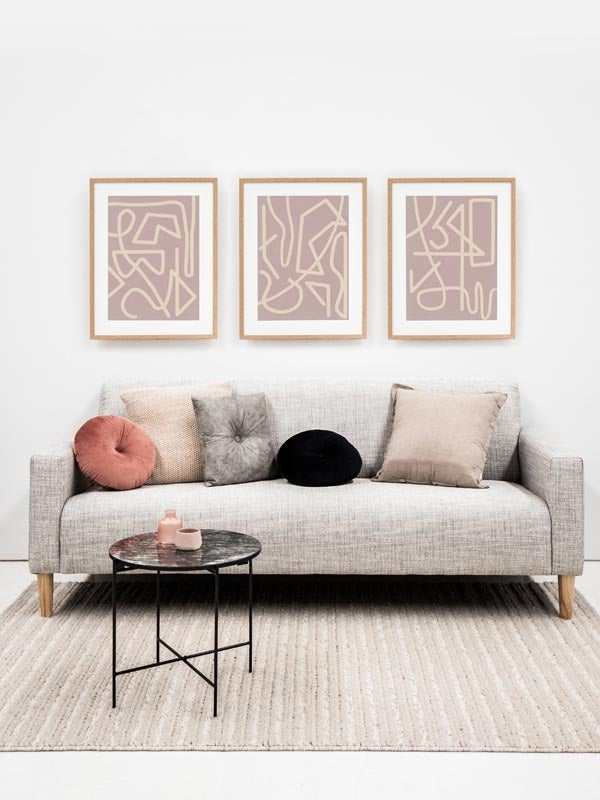 Arabesque Blush Framed Art Print | Lifestyle