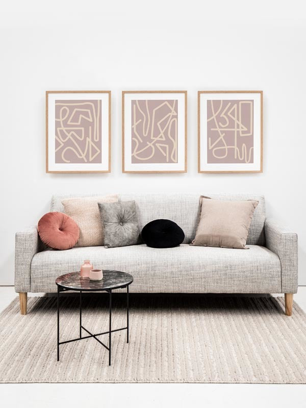 Arabesque Blush Canvas Art Print | Lifestyle