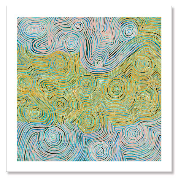 Mina Mina Jukurrpa VI Yellow Unframed Art Print