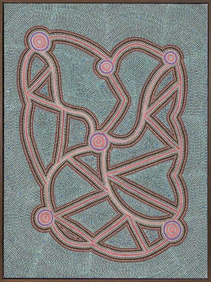 Ngapa Jukurrpa III Pink Canvas Art Print