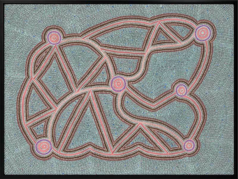 Ngapa Jukurrpa III Pink Canvas Art Print