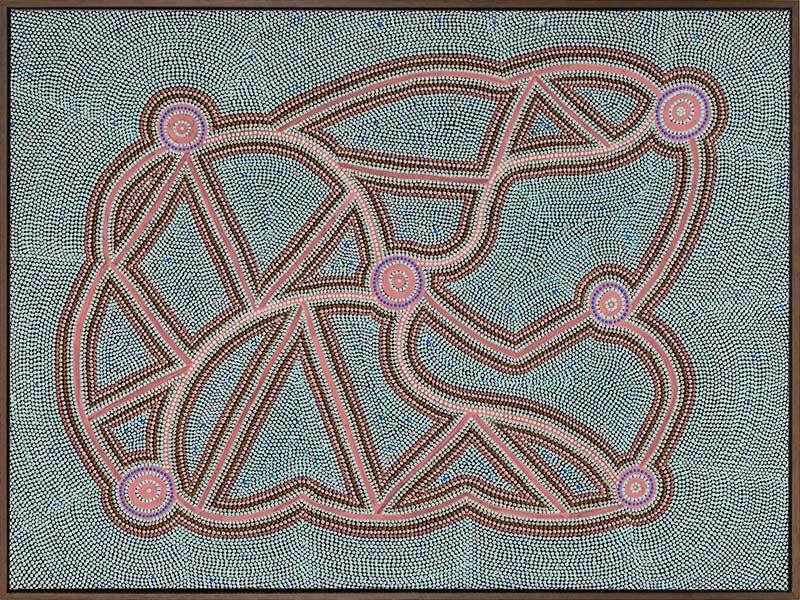 Ngapa Jukurrpa III Pink Canvas Art Print