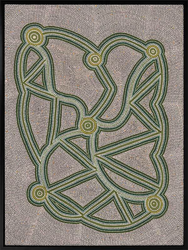 Ngapa Jukurrpa III Green Canvas Art Print