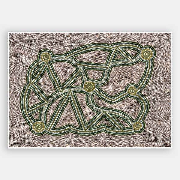 Ngapa Jukurrpa III Green Unframed Art Print