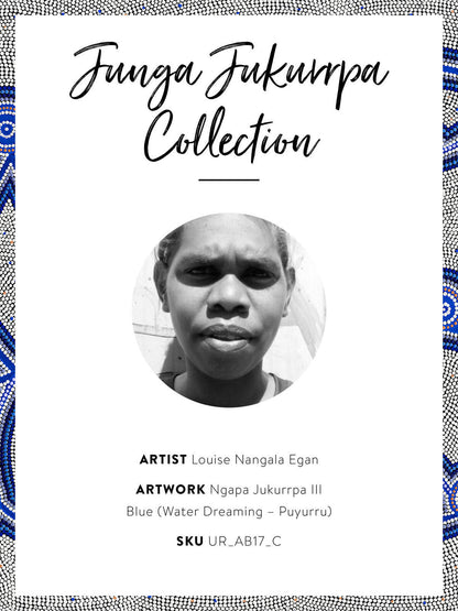 Ngapa Jukurrpa III Blue Unframed Art Print