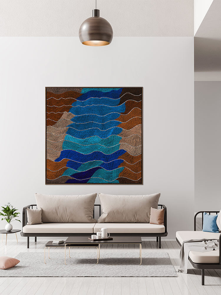 Mina Mina Jukurrpa VII Canvas Art Print | Lifestyle