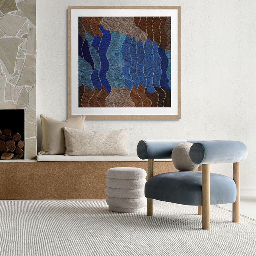 Mina Mina Jukurrpa VII Framed Art Print | Lifestyle