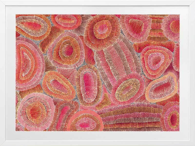 Ngapa Jukurrpa IV Blue Framed Art Print