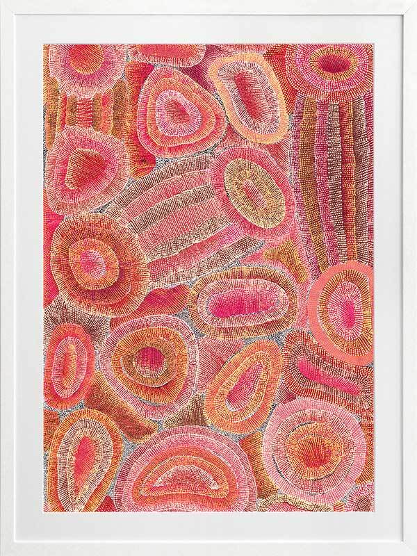 Ngapa Jukurrpa IV Blue Framed Art Print