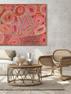 Ngapa Jukurrpa IV Red Canvas Art Print | Lifestyle