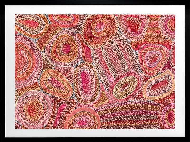 Ngapa Jukurrpa IV Blue Framed Art Print