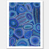 Ngapa Jukurrpa IV Blue Unframed Art Print
