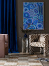 Ngapa Jukurrpa IV Blue Canvas Art Print | Lifestyle