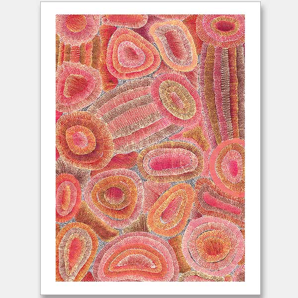 Ngapa Jukurrpa IV Red Unframed Art Print