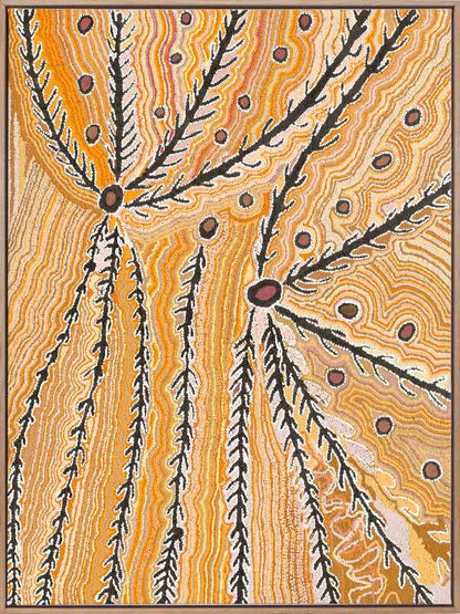 Wakirlpirri Jukurrpa Ochre Canvas Art Print