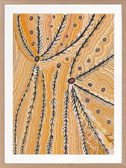 Wakirlpirri Jukurrpa Ochre Framed Art Print