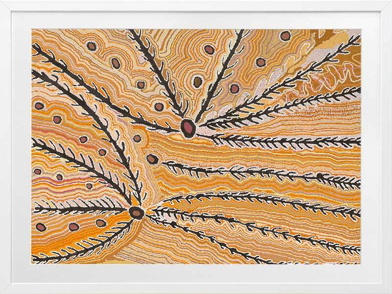 Wakirlpirri Jukurrpa Ochre Framed Art Print